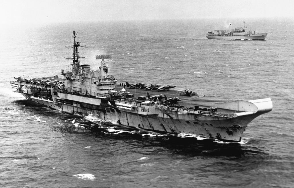HMS Hermes may have carried laser weapons during the Falklands War in 1982