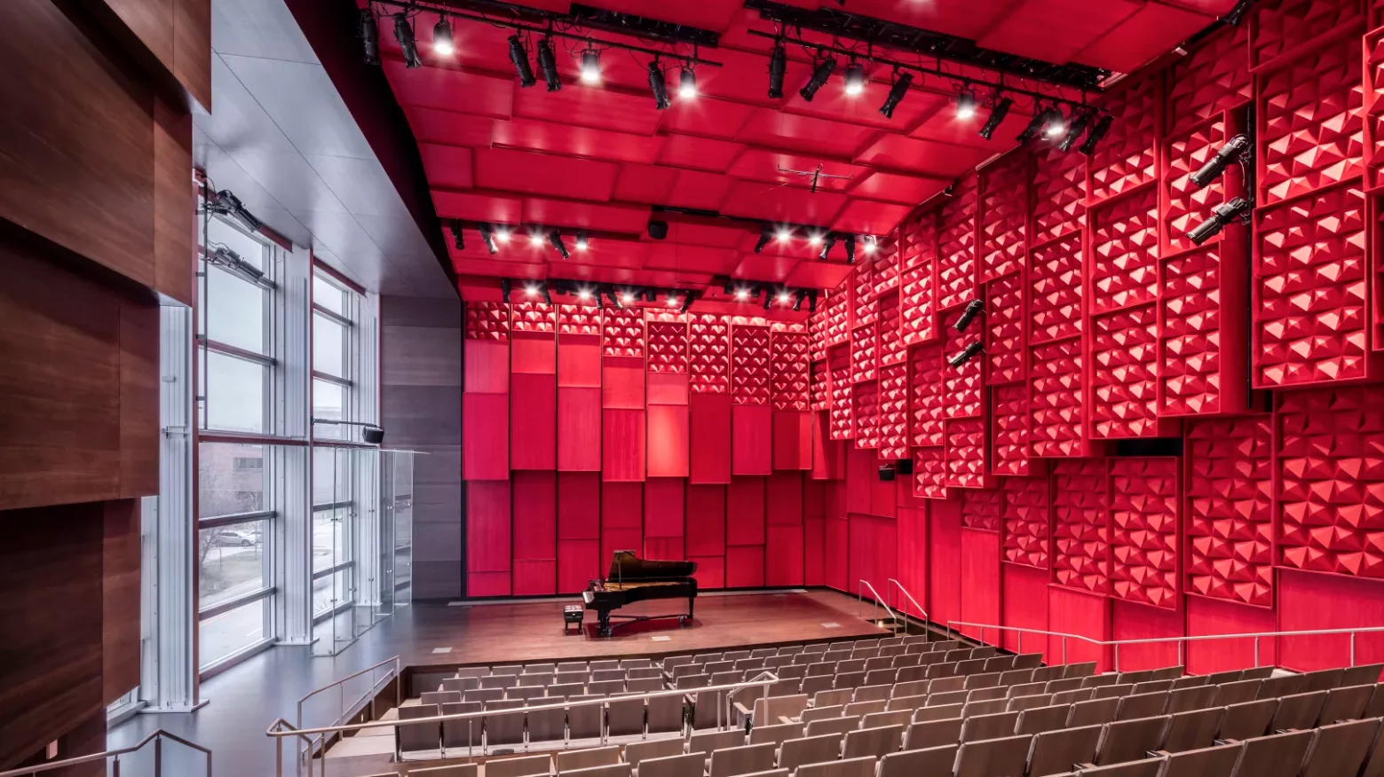 Award of Excellence in the AIA's 2018 Education Facility Design Awards: University of Iowa Voxman Music Building, by LMN Architects and Neumann Monson Architects