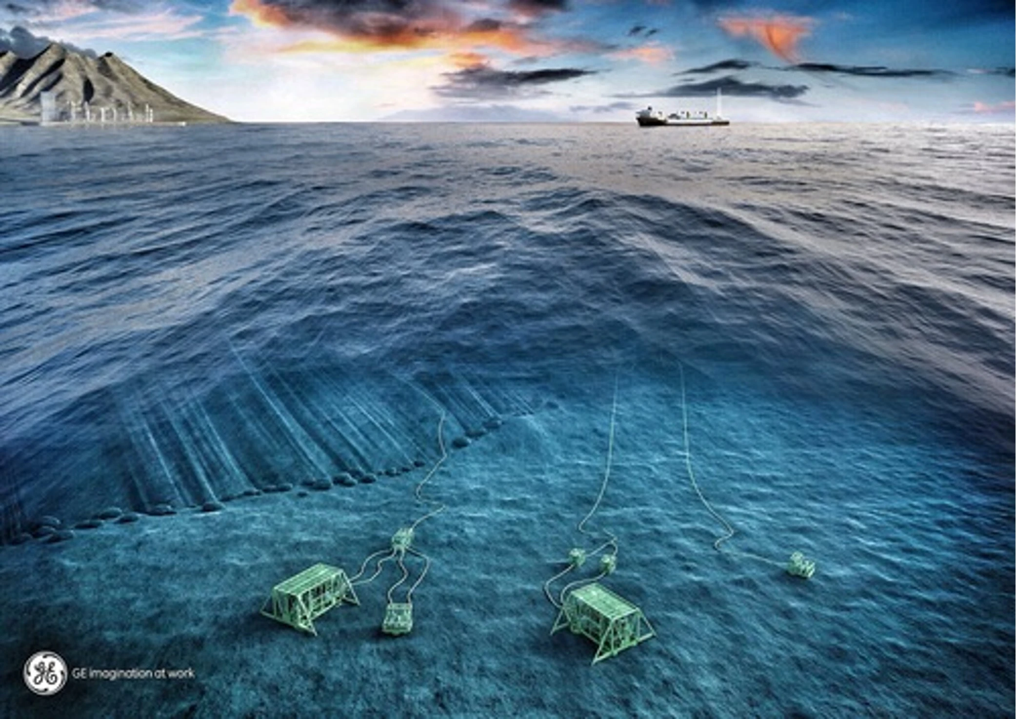Subsea "Christmas trees" and support ship