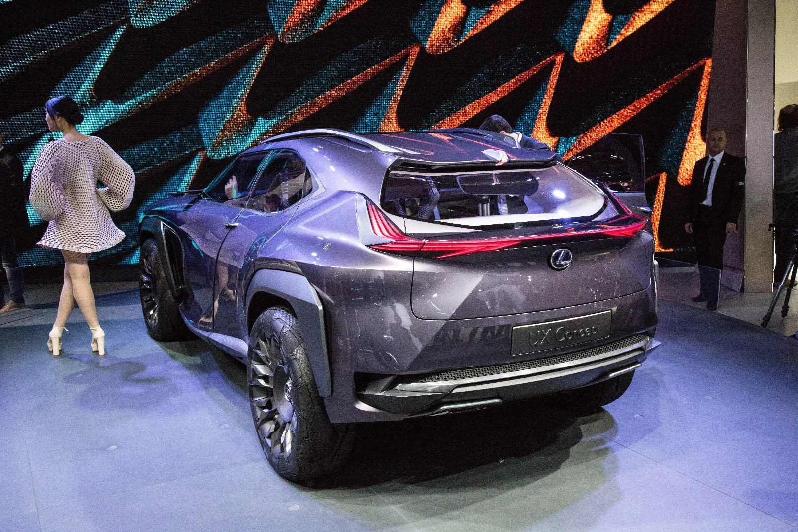 Lexus has broken its beige image with some angular, aggressive styling on its UX Concept