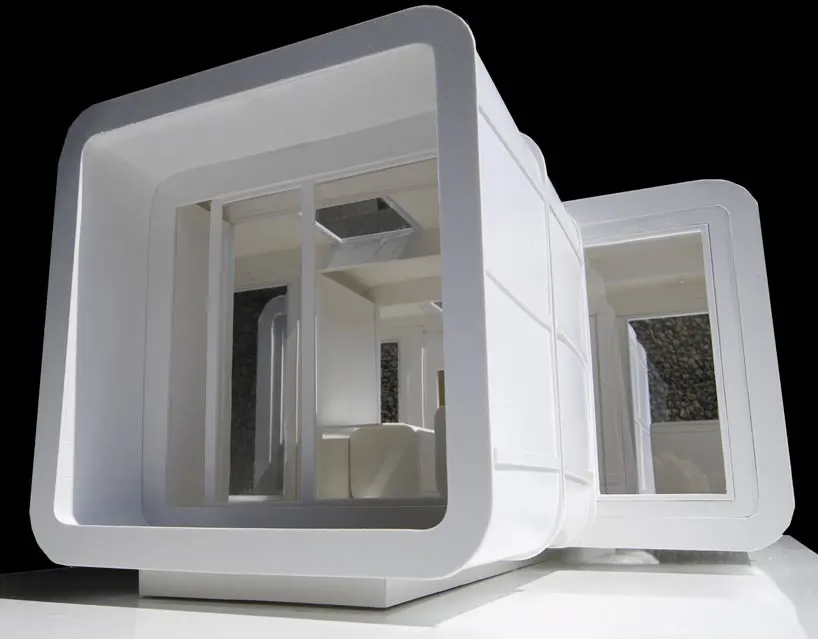 The pods could be used for: temporary offices; film set trailers; festival events or cost-effective housing (image: Gabriel Aramu)