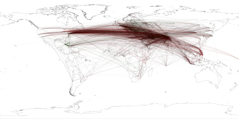Global geocoded tone of all Summary of World Broadcasts content, January 1979-April 2011 mentioning "bin Laden" (Image: Leetaru)