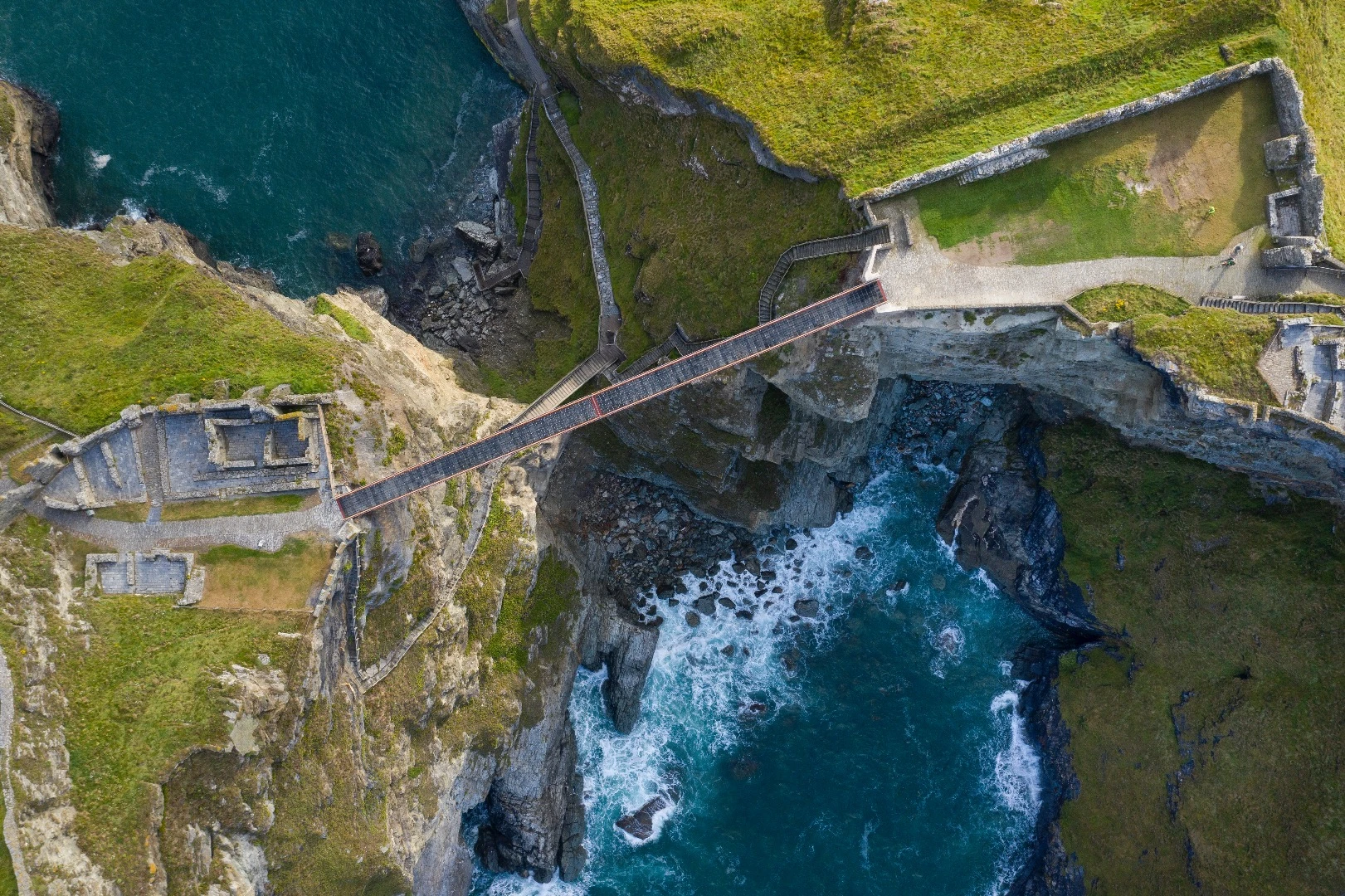 The bridge is located 57 m (187 ft) above sea level