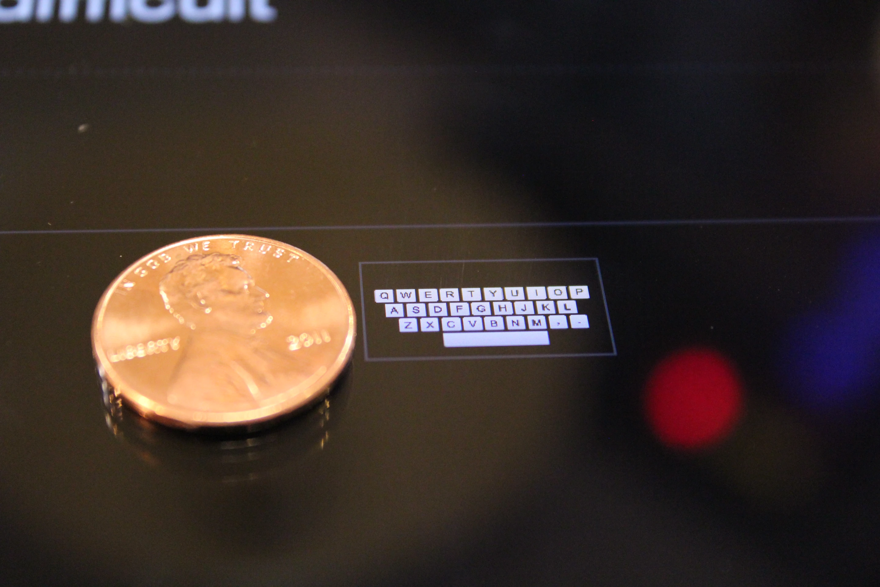 The 16 x 6-mm ZoomBoard display used to test the technology