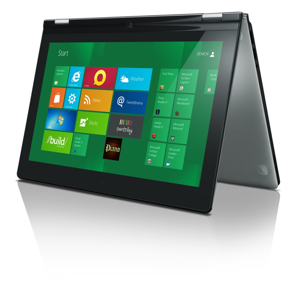 Lenovo has unveiled a new hybrid tablet/Ultrabook named YOGA which can also be positioned in tent mode for ease of viewing when reading or watching movies (Photo: Lenovo)