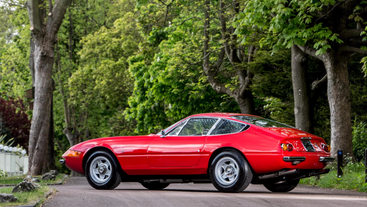 This 1972 365 GTB/4 Daytona Berlinetta is an older restoration but presented in excellent condition and was the beneficiary of an engine rebuild just 300 miles before the sale at Goodwood. Auction description