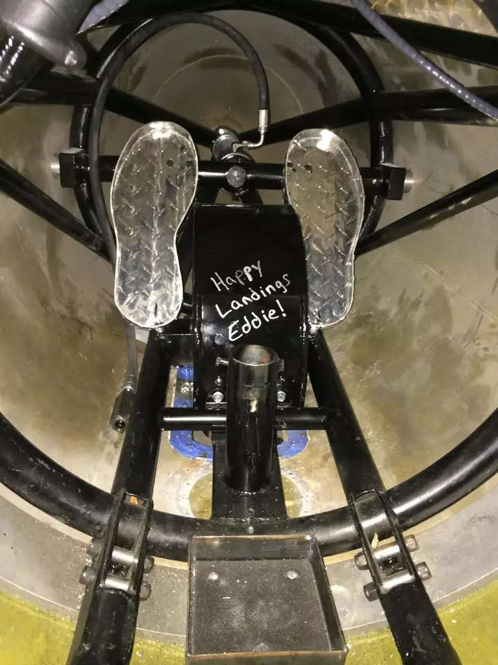 As Evel Knievel used to say... "Happy landings!" The spartan cockpit of the Evel Spirit