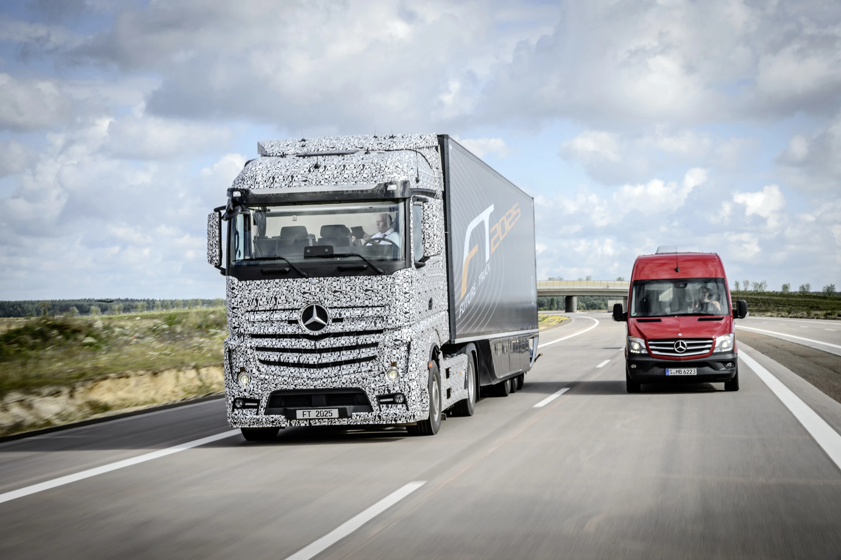 The Daimler autonomous truck is designed to operate on major roads
