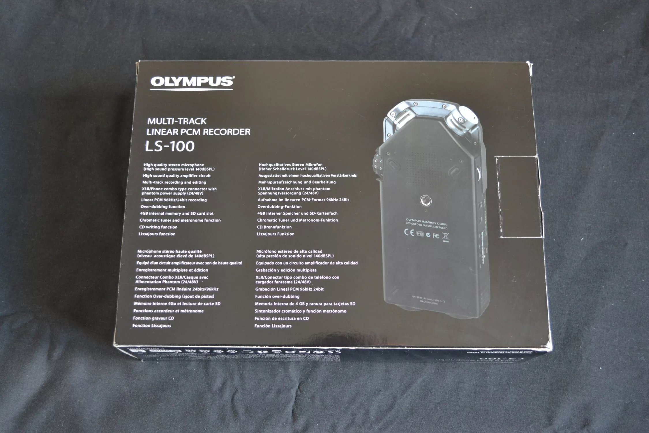 The rear of the packaging