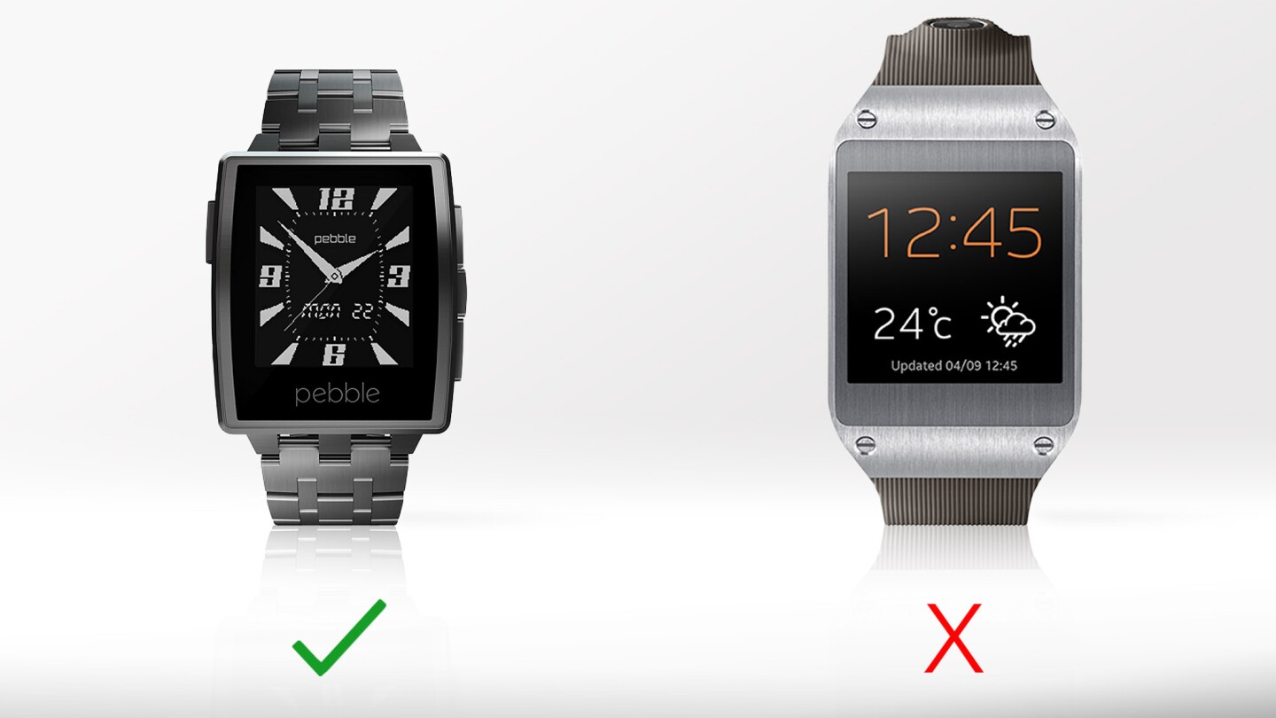 You can swap the Pebble's band for any standard 22 mm one