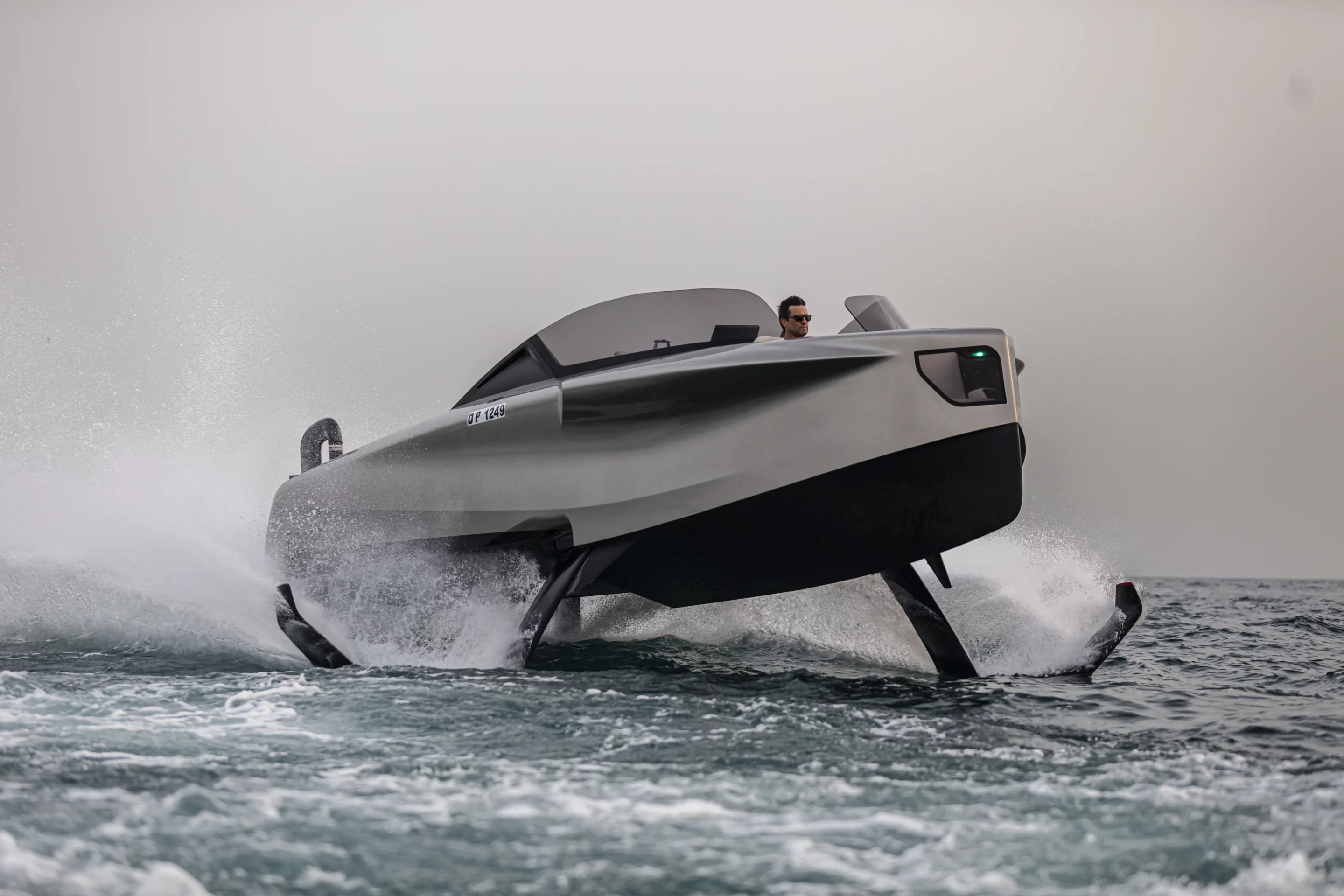 The Foiler has been designed to fit into a superyacht tender garage