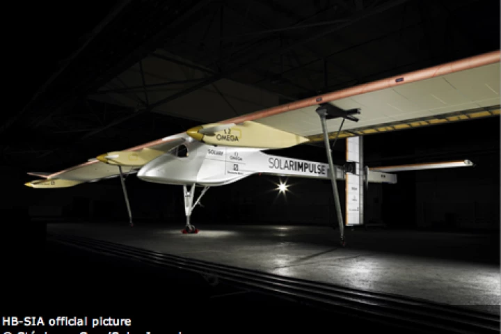 The Solar Impulse 100% solar-powered aircraft was unveiled near Zurich on June 26th.(Photo: Stephane Gros/Solar Impulse)