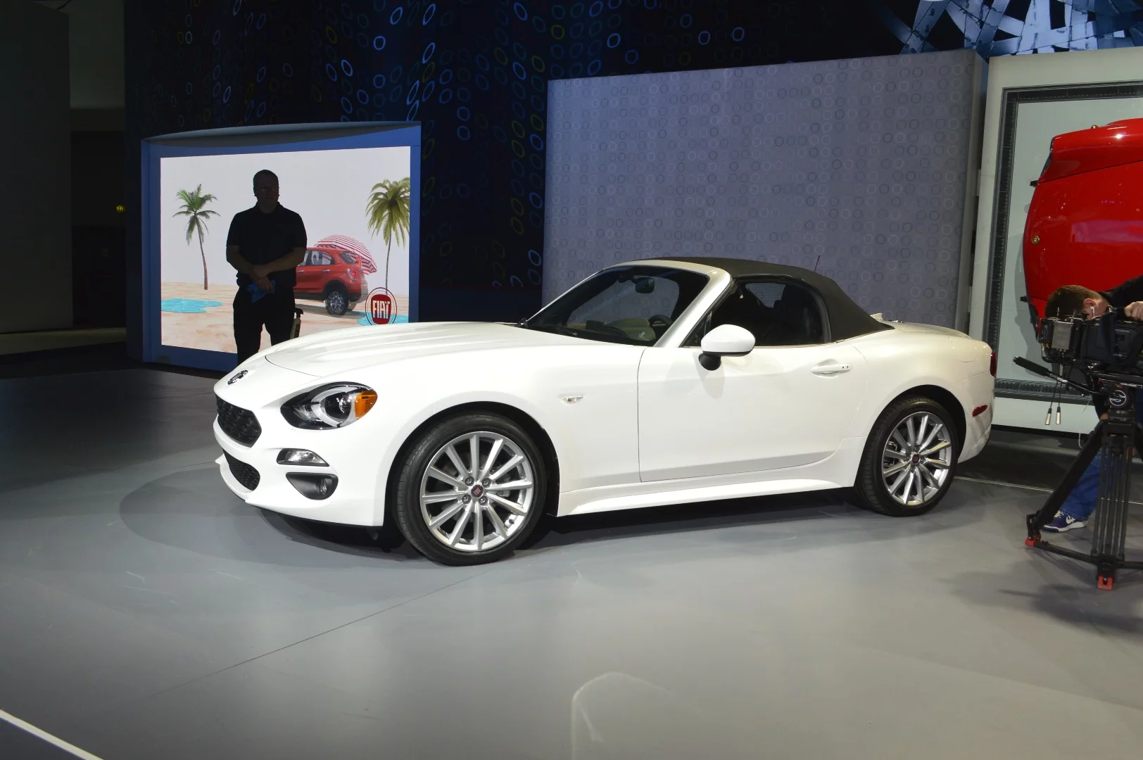 Unlike the Miata upon which it’s largely based, though, the Fiat 124 Spider foregoes the simplicity of form and austere interior of the MX-5