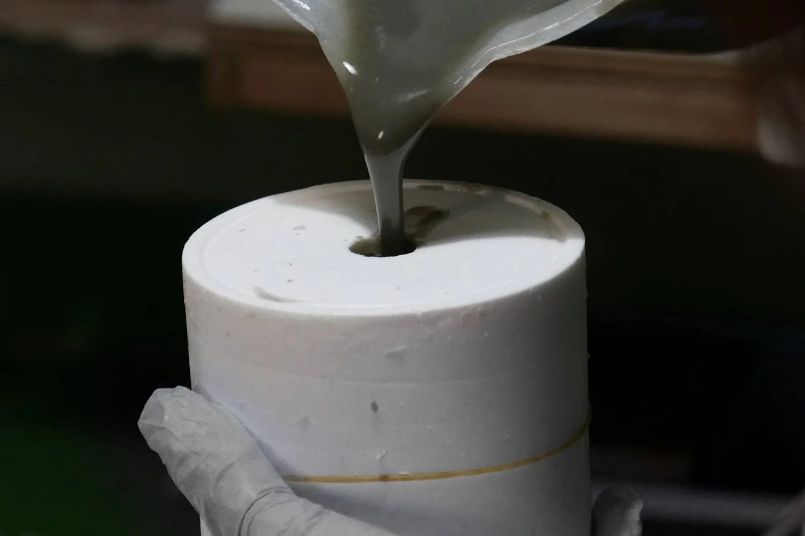 Tetra Soap is cast in a silicone mold