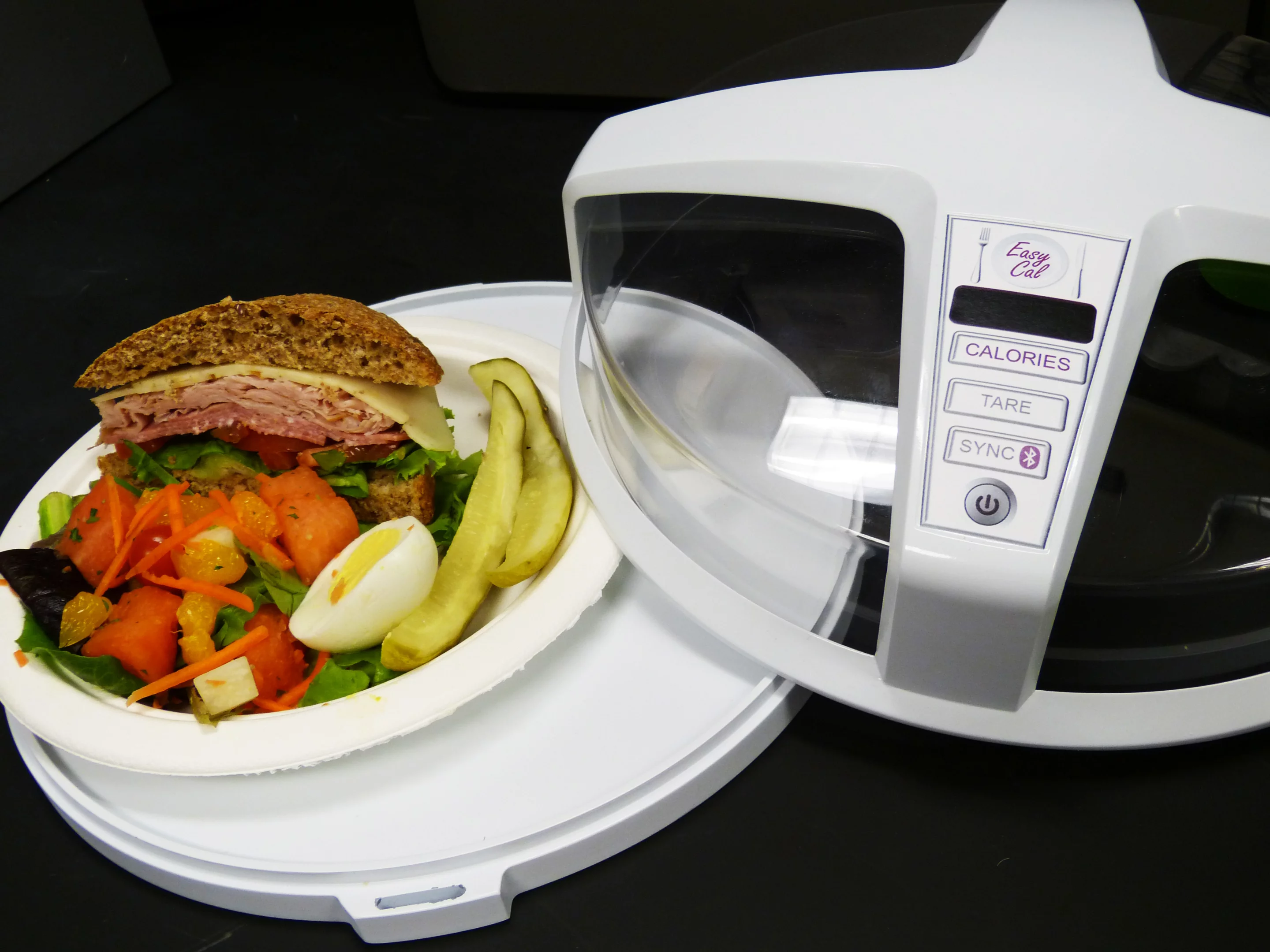 A mock-up of the universal calorie counting device