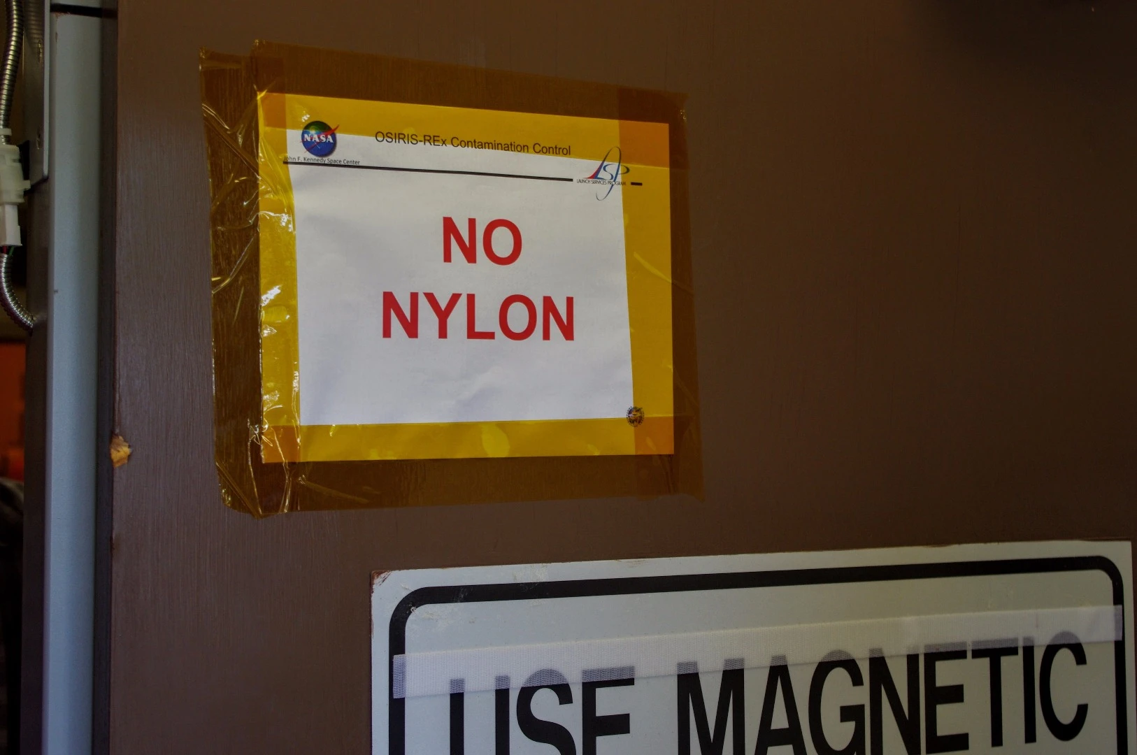 The OSIRIS-REx team is crazy about nylon because it can harbor amino acids – one of the chemicals that the mission seeks to find on asteroid Bennu, not from someone's careless hands