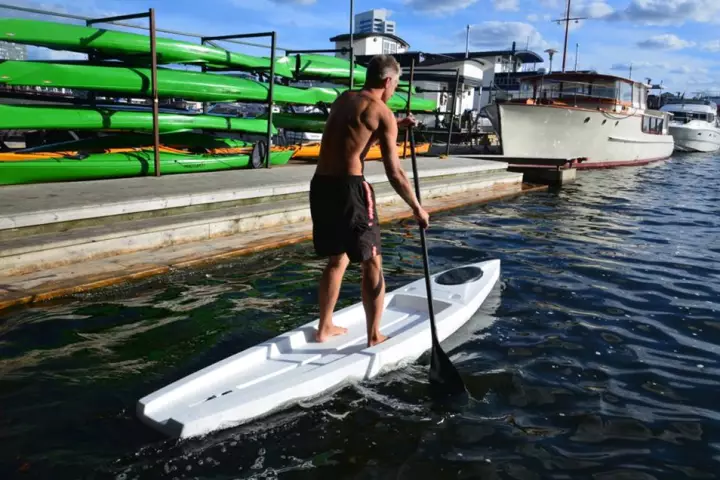 The Rum Runner prototype hits the water
