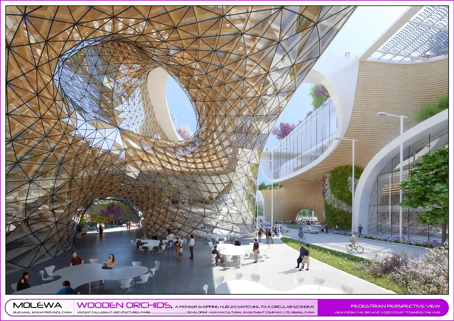 The concept draws design cues from orchids