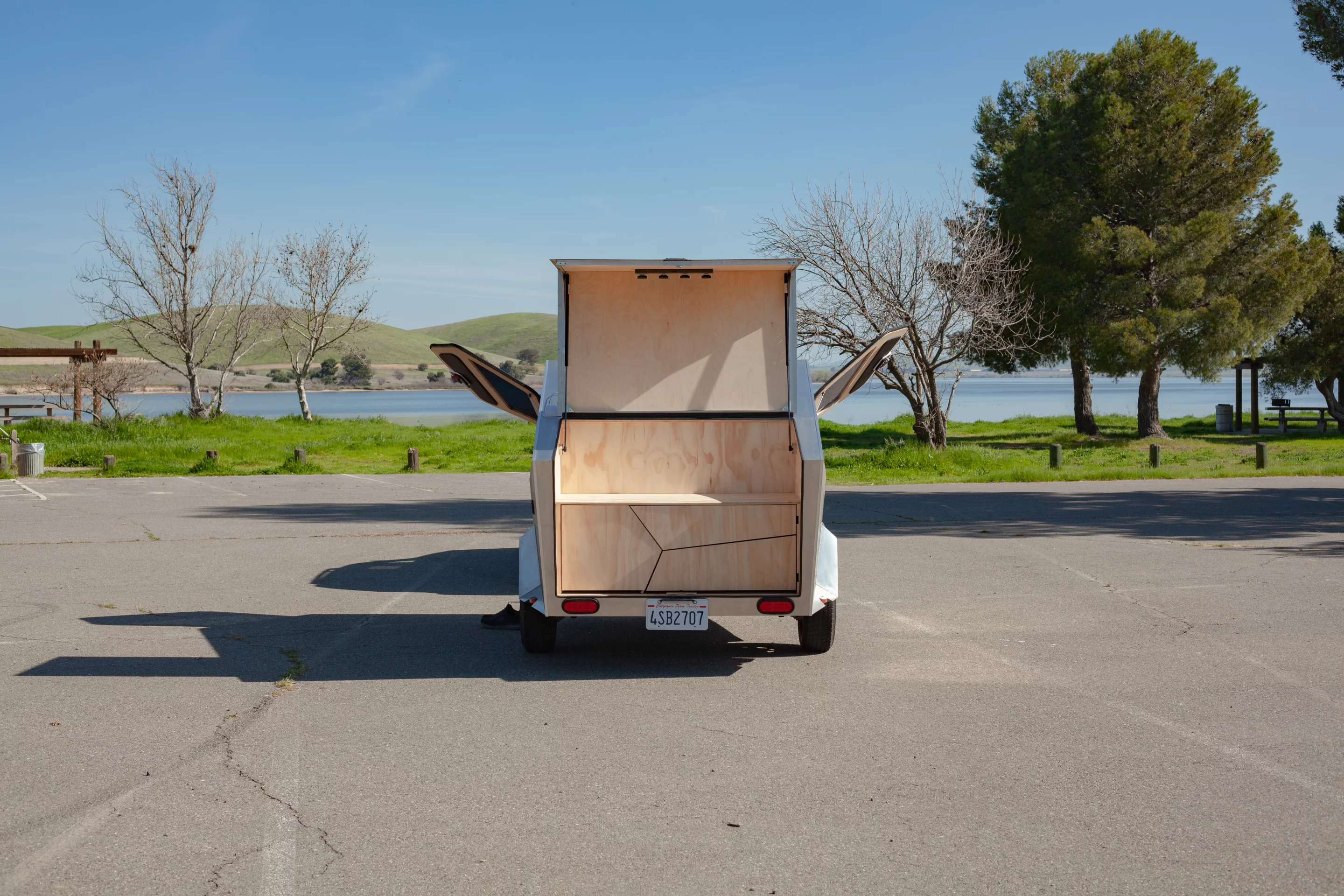 No stove or fridge/freezer here; the Polydrop's tailgate galley is an empty canvas