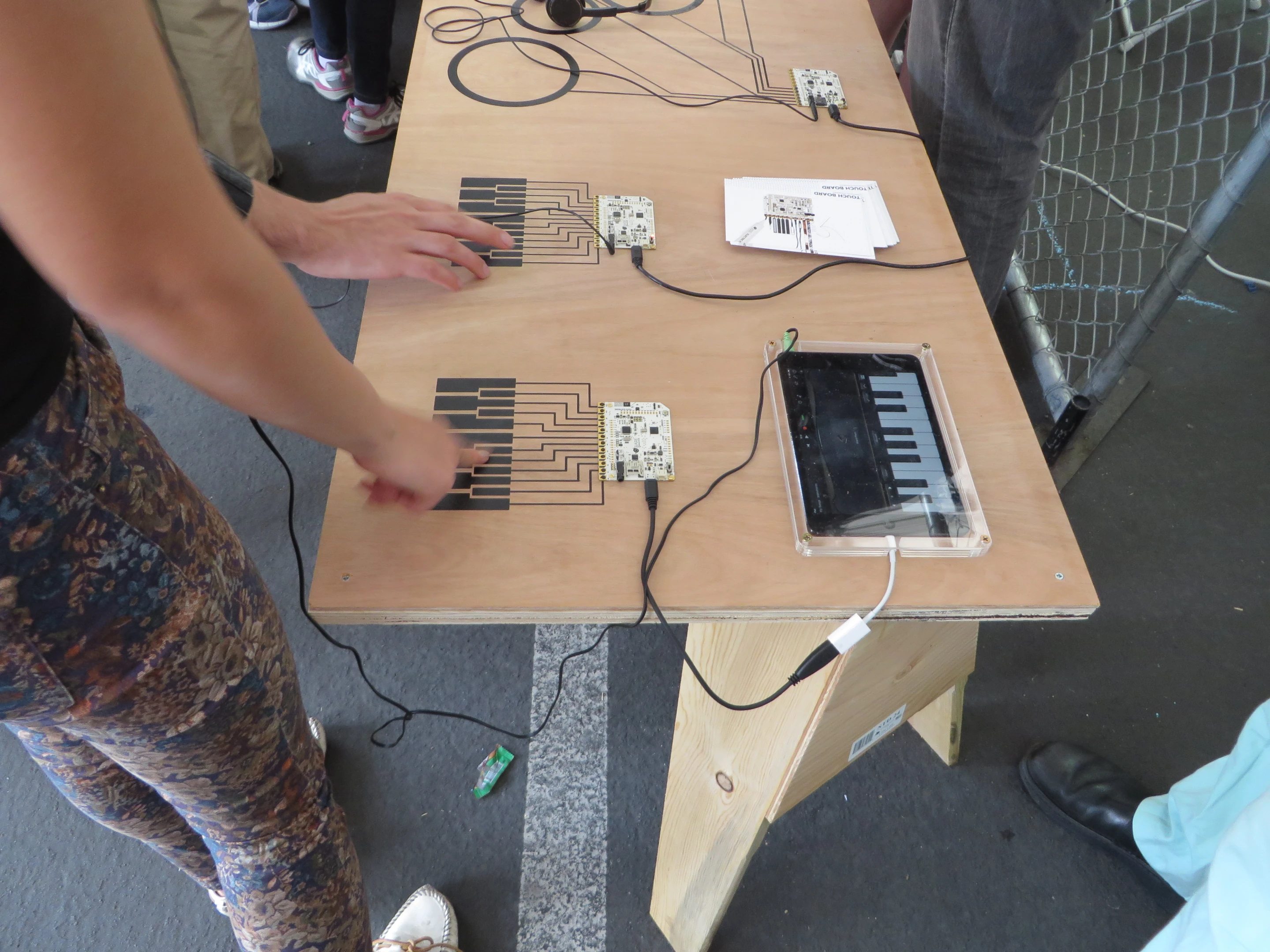 Touch Board pianos at Maker Faire