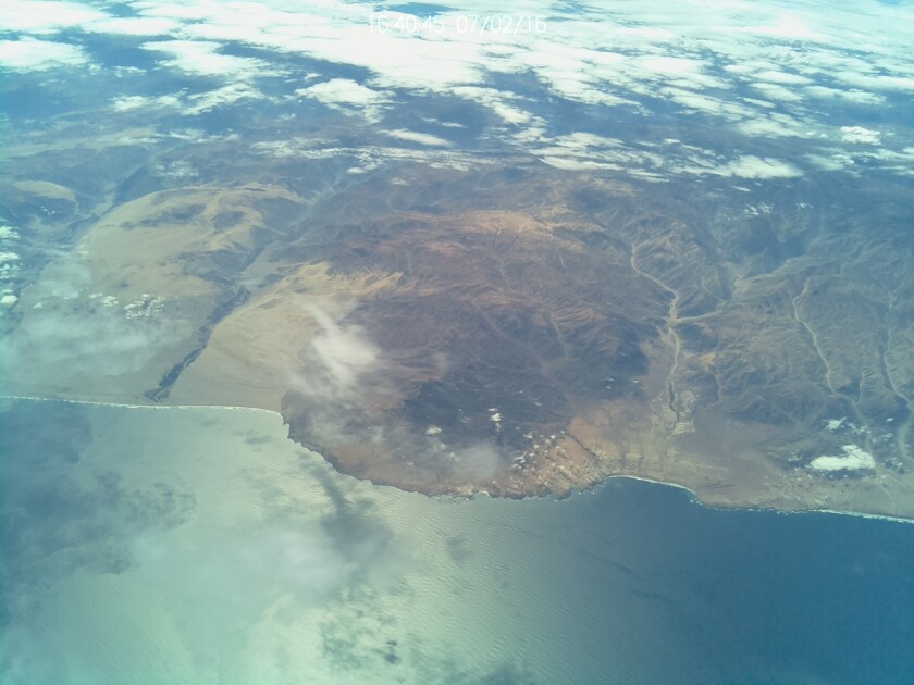 View of Peru’s coastline from NASA’s Super Pressure Balloon July 2