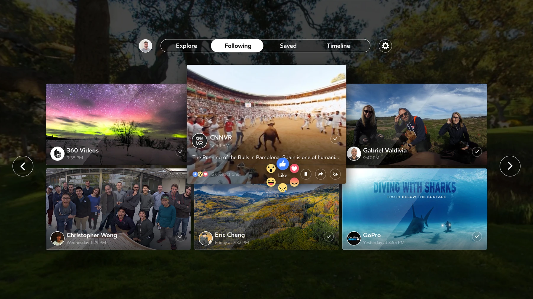 Facebook announced its 360° video app has landed on the Samsung Gear VR