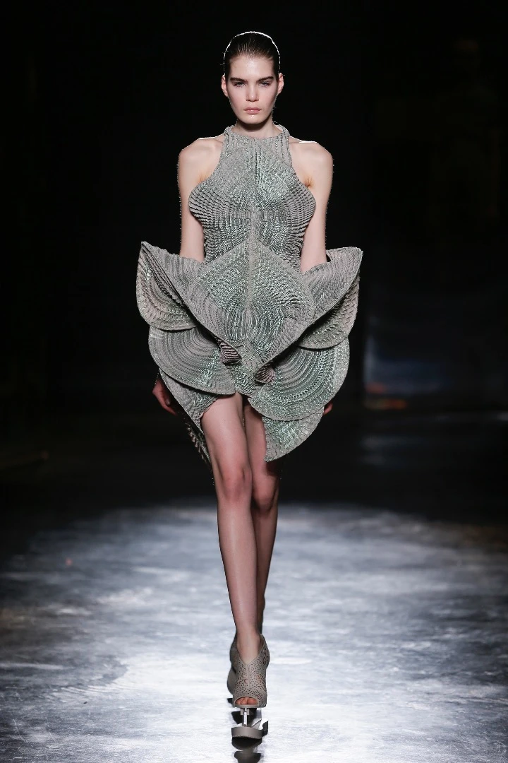 Iris van Herpen Look 14 2016 Lucid collection, autumn - winter 2016 – 17silk (changeant) Collection of the artist
