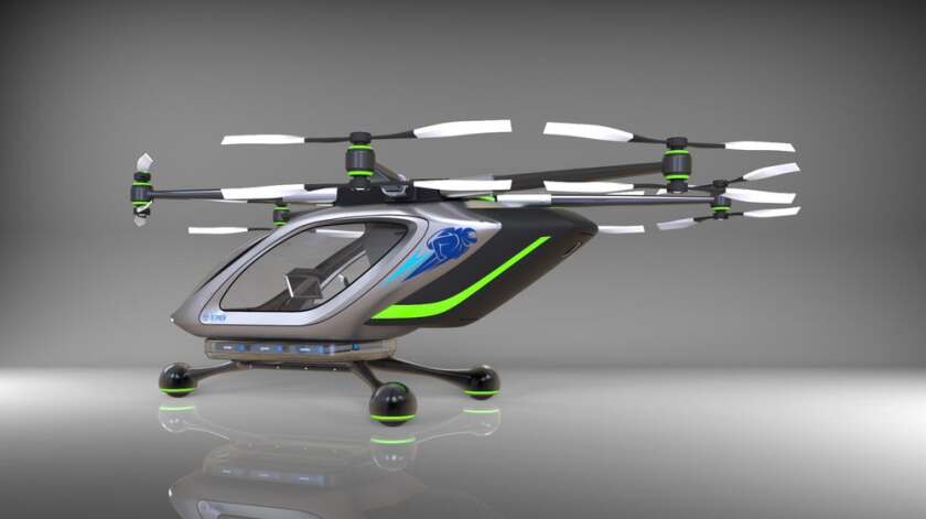A rendering of Jetpack Aviation's VTOL concept