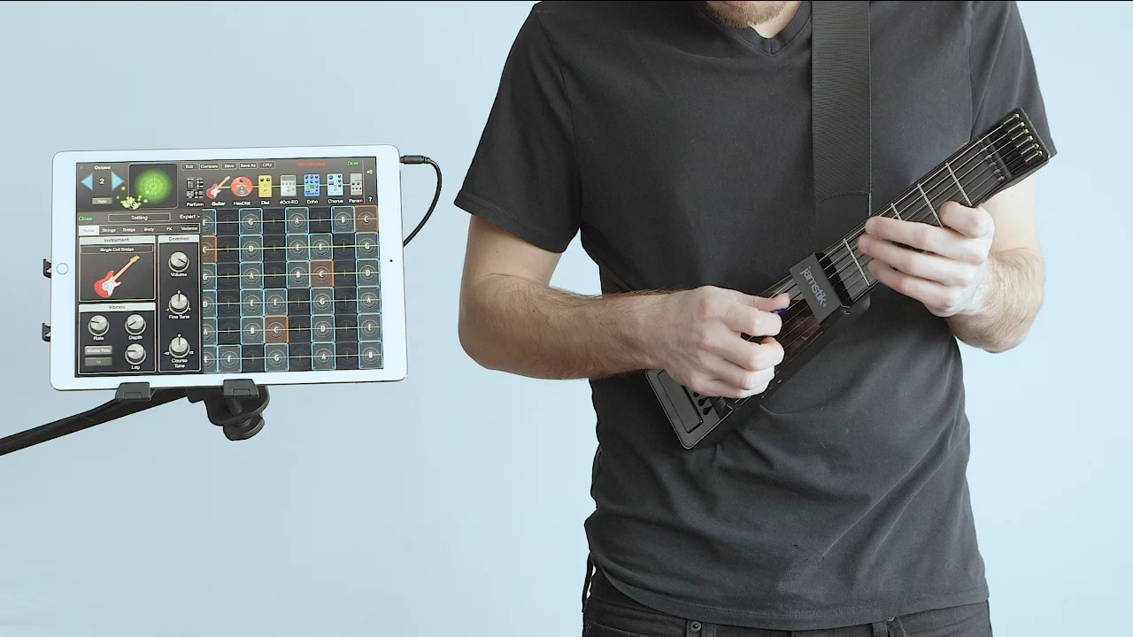 A match made in tone heaven: the jamstik+ smart learning guitar and the award winning GeoShred virtual guitar and effects app
