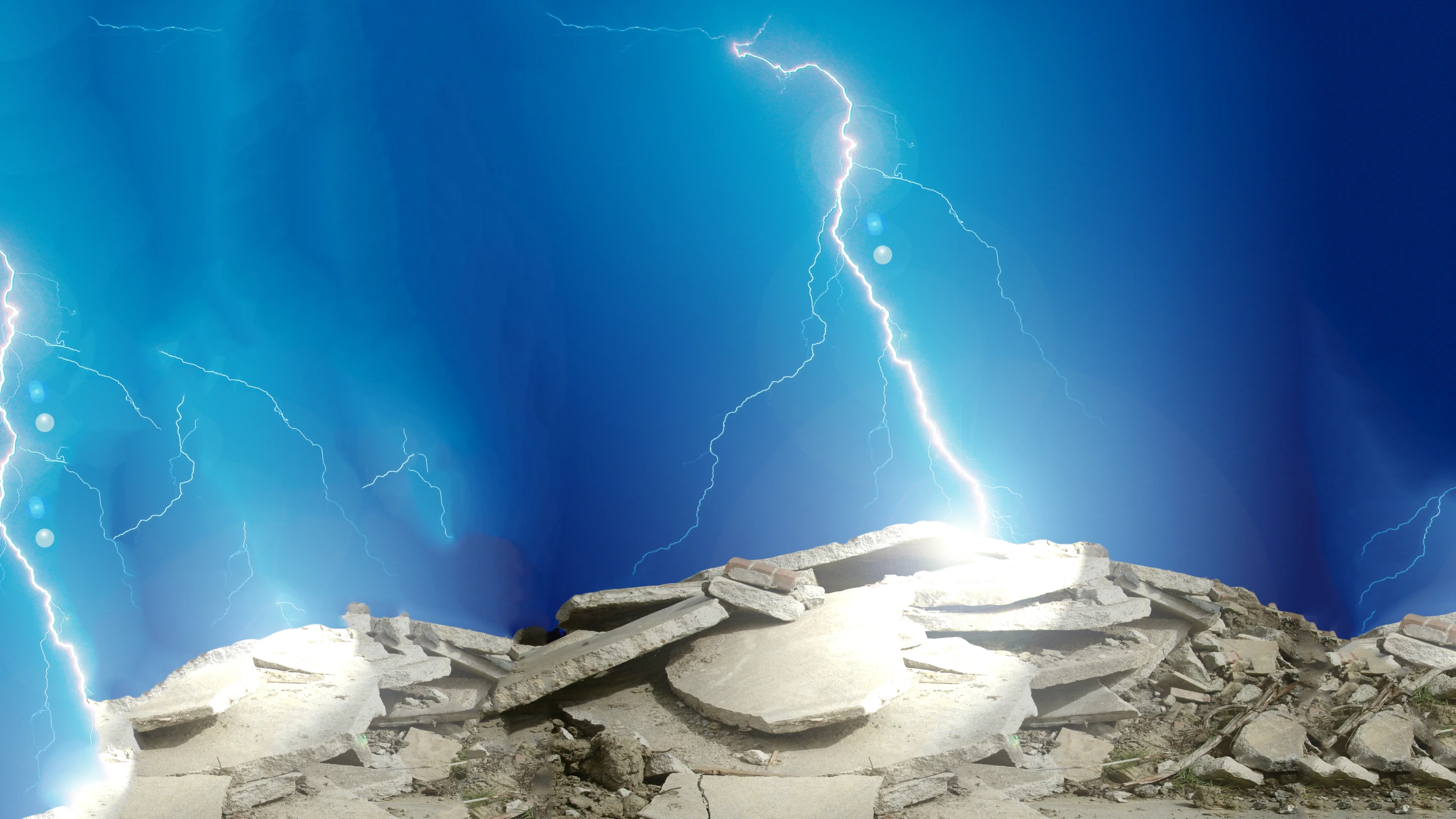 A new method can recycle concrete with greater efficiency by zapping it with lightning (Images: Shutterstock [1] [2])