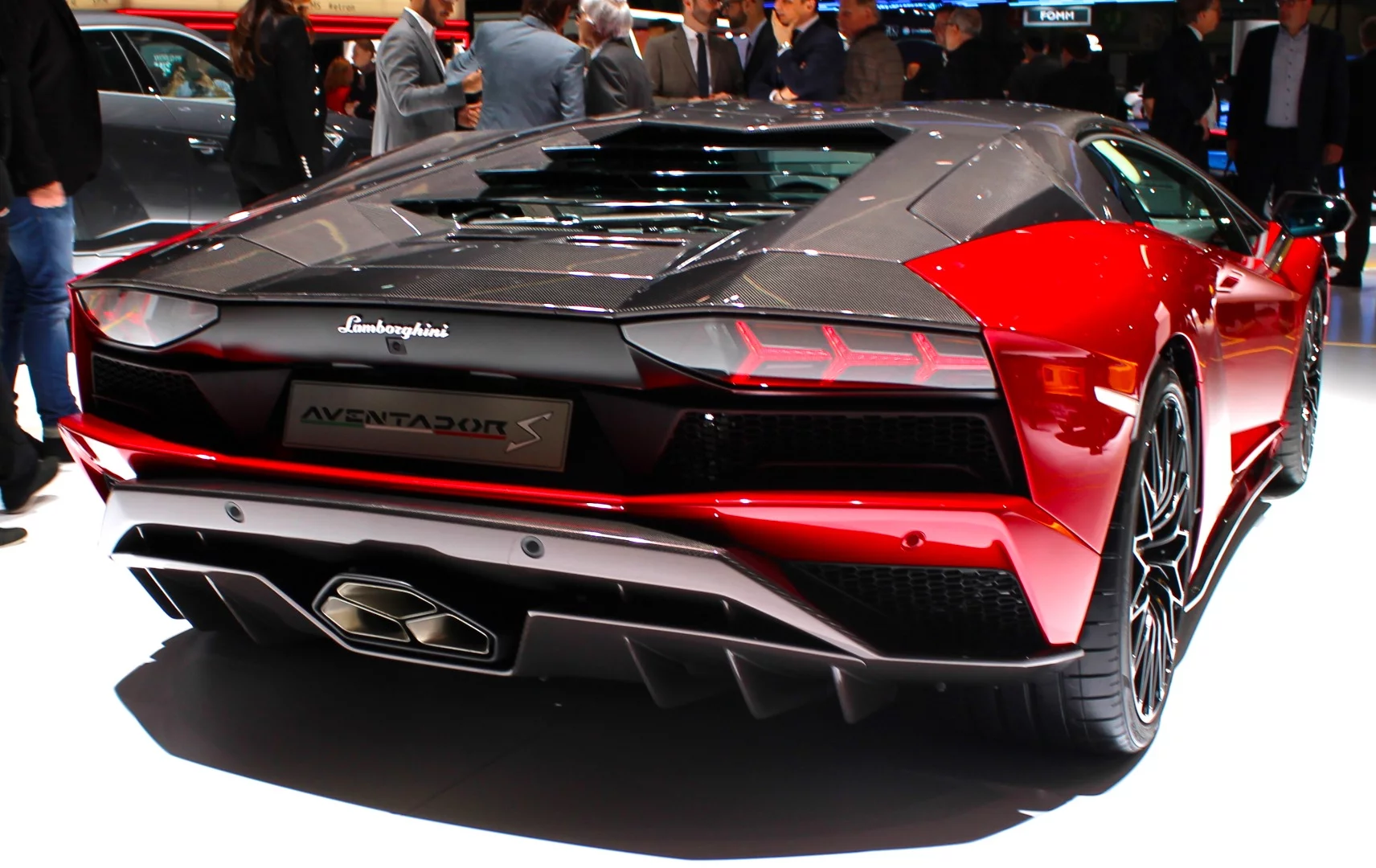 Lamborghini also has an Aventador S on display