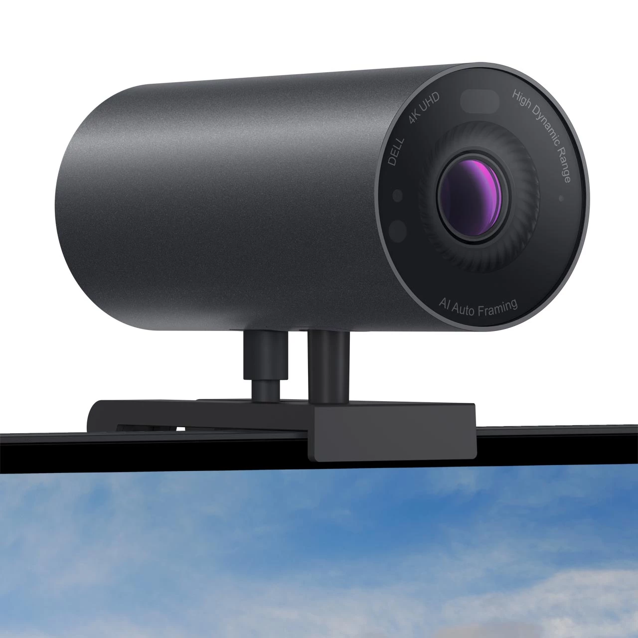 Dell's Auto-Framing feature keeps a user in the center of the frame, without needing to pan the webcam to follow movements