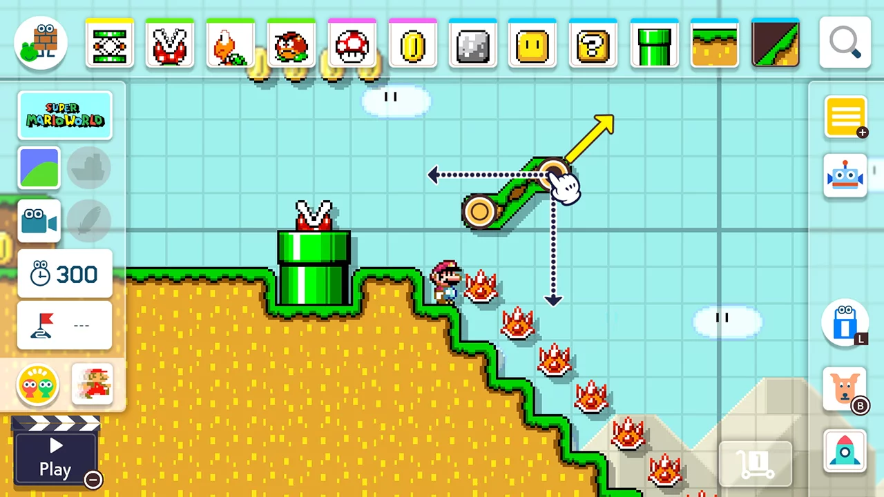 Super Mario Maker 2 might have multiplayer options, looking at the strange icon of two heads in the bottom left of the edit screen