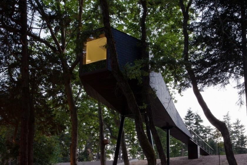 The prefabricated getaways boast a degree of sustainable-cred