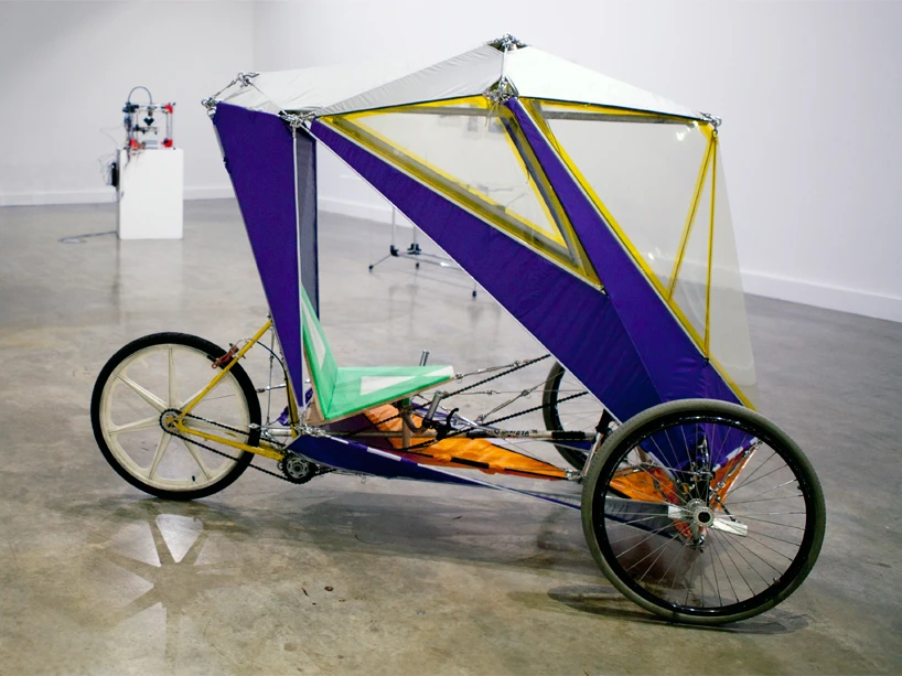 Industrial Design lecturer Mark Richardson has created a velomobile prototype made from salvaged materials