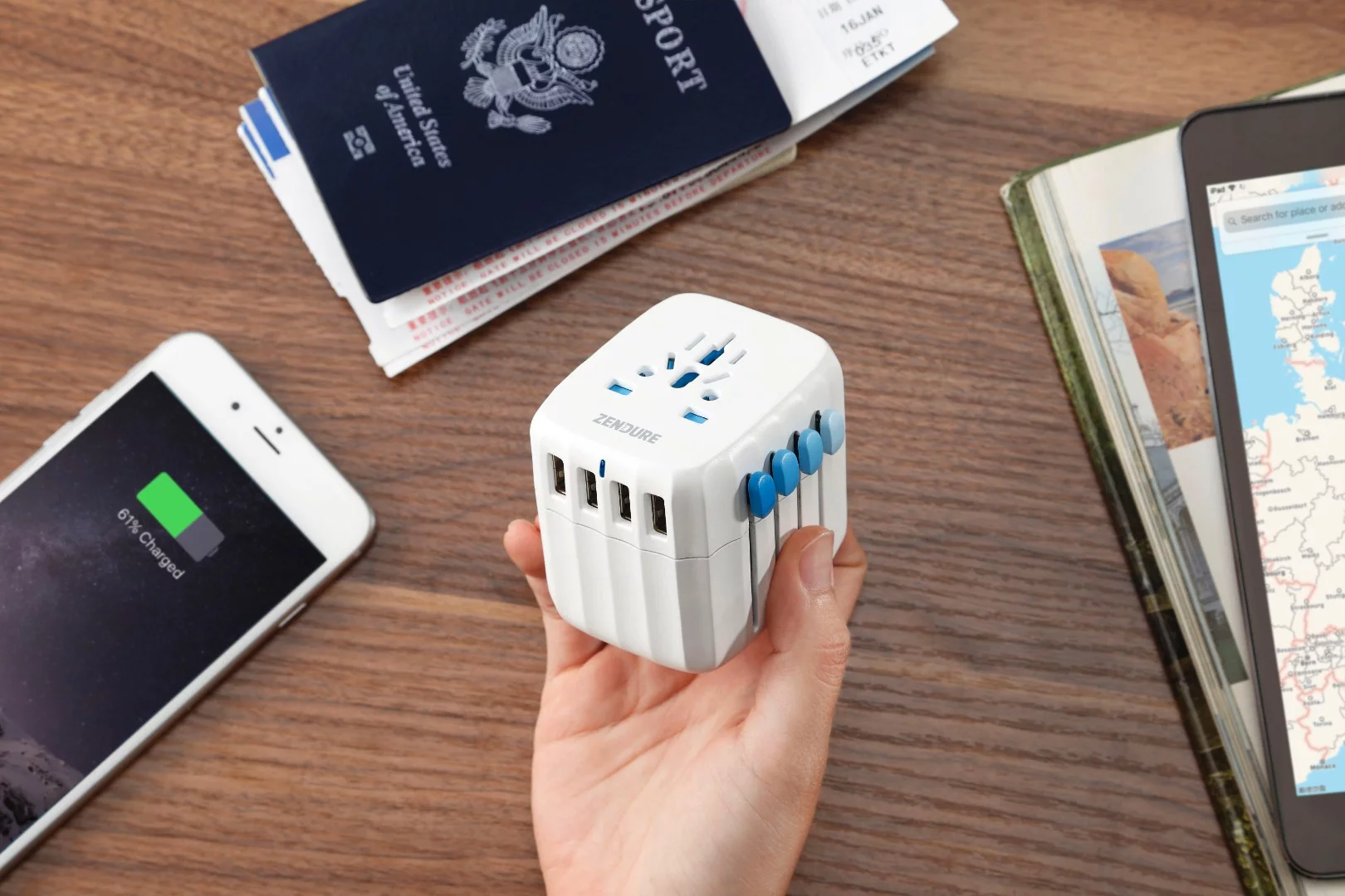 The built-in auto-resetting fuse allows the Passport to automatically recover from a surge within one minute
