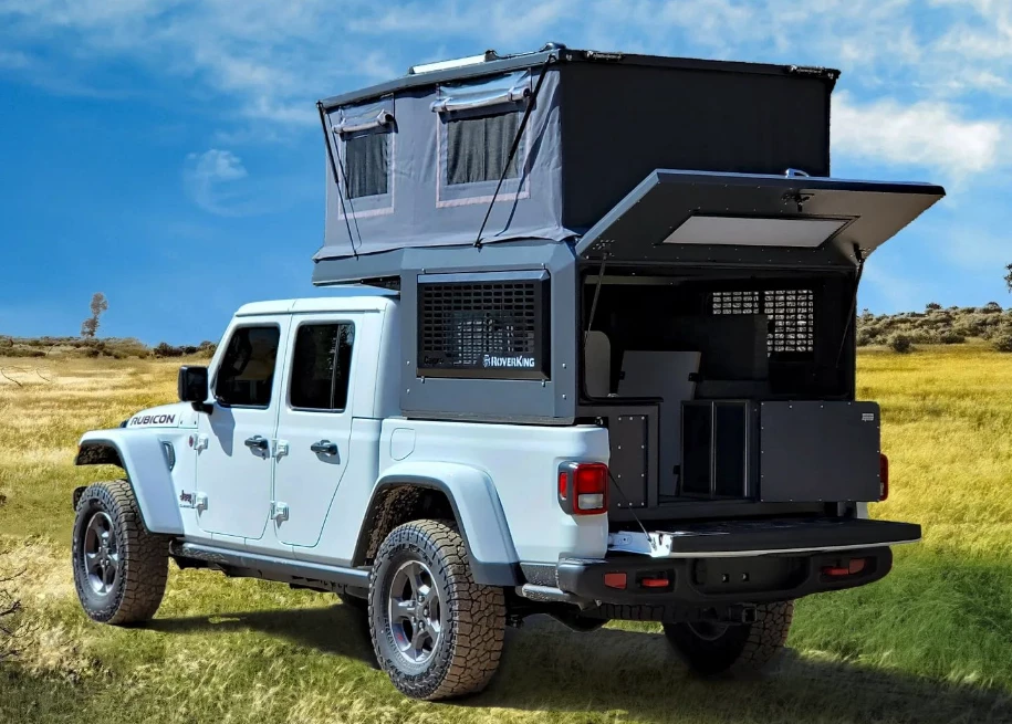 Since it leaves the truck tailgate in place, the Capra involves opening up three doors for entry