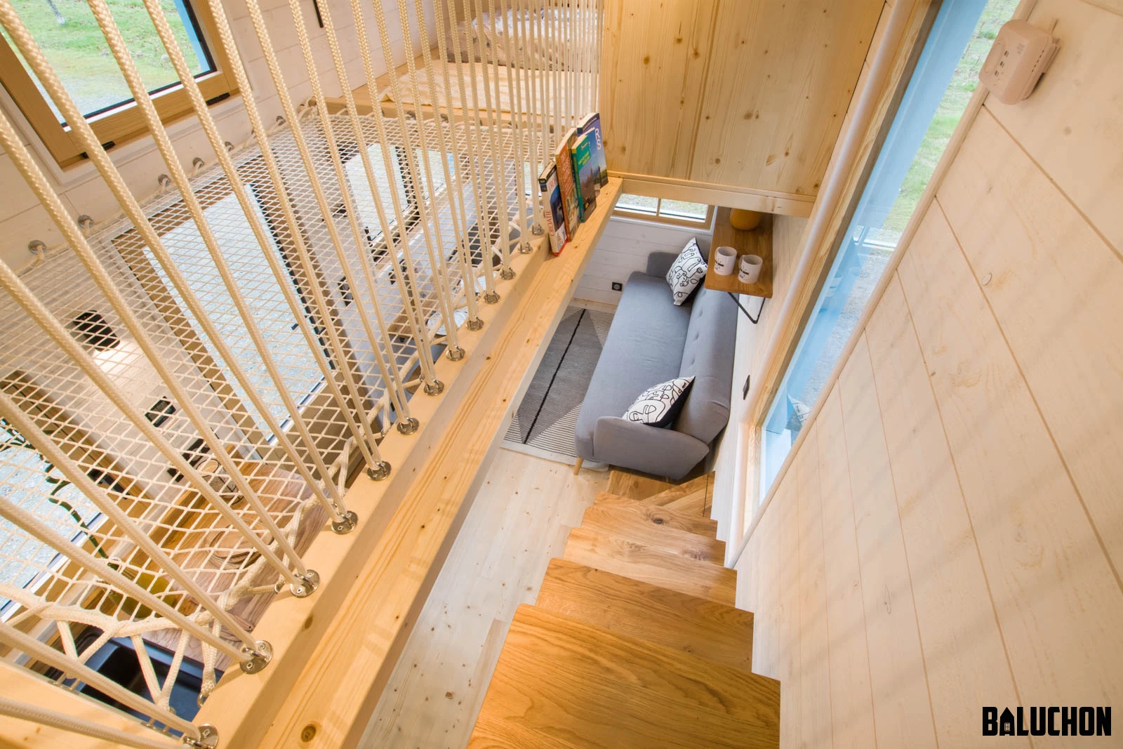 The Tiny house Kalzennig's two loft bedrooms are connected by a net floor area
