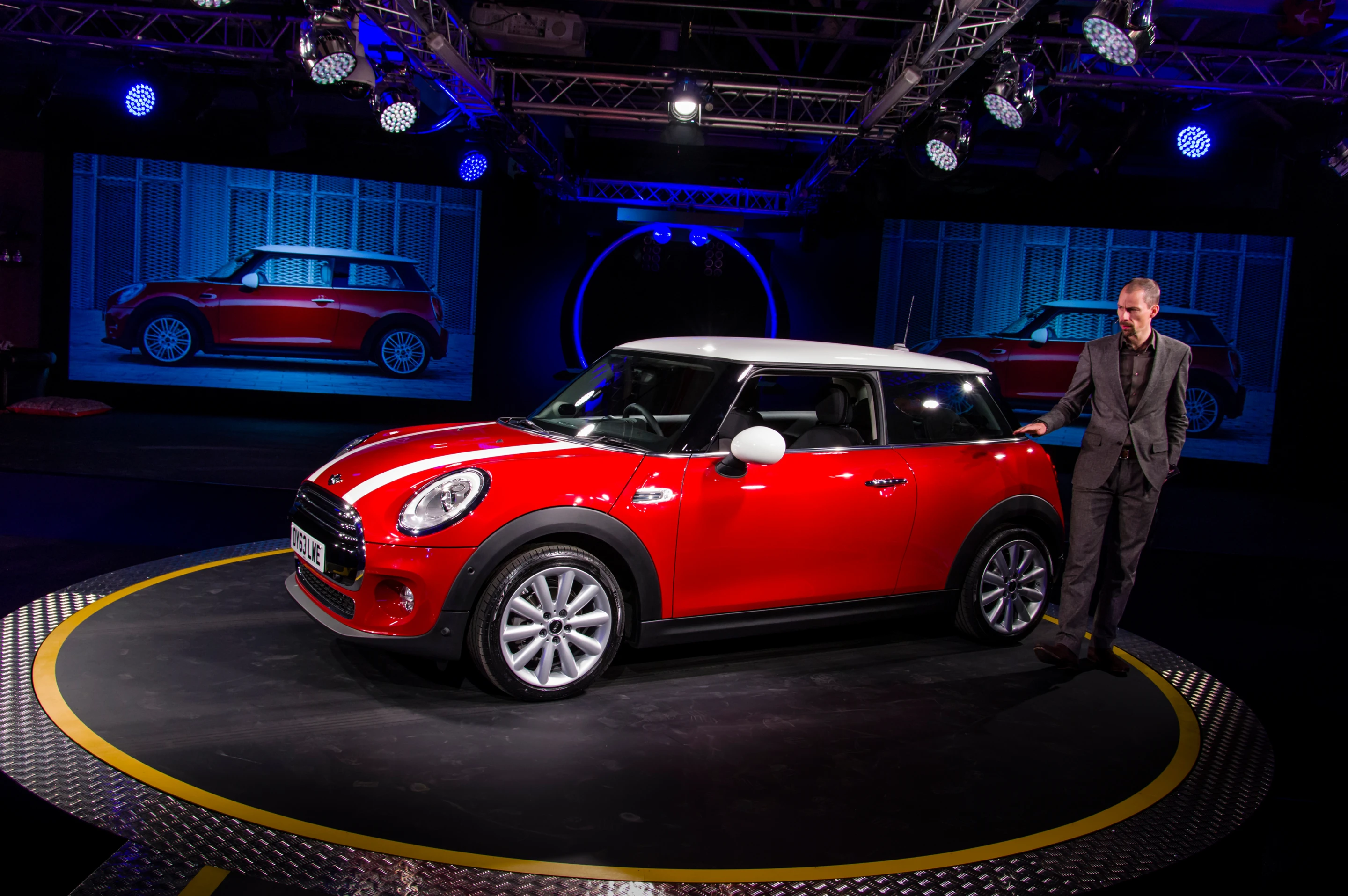 The premiere of the new Mini Cooper in Oxford