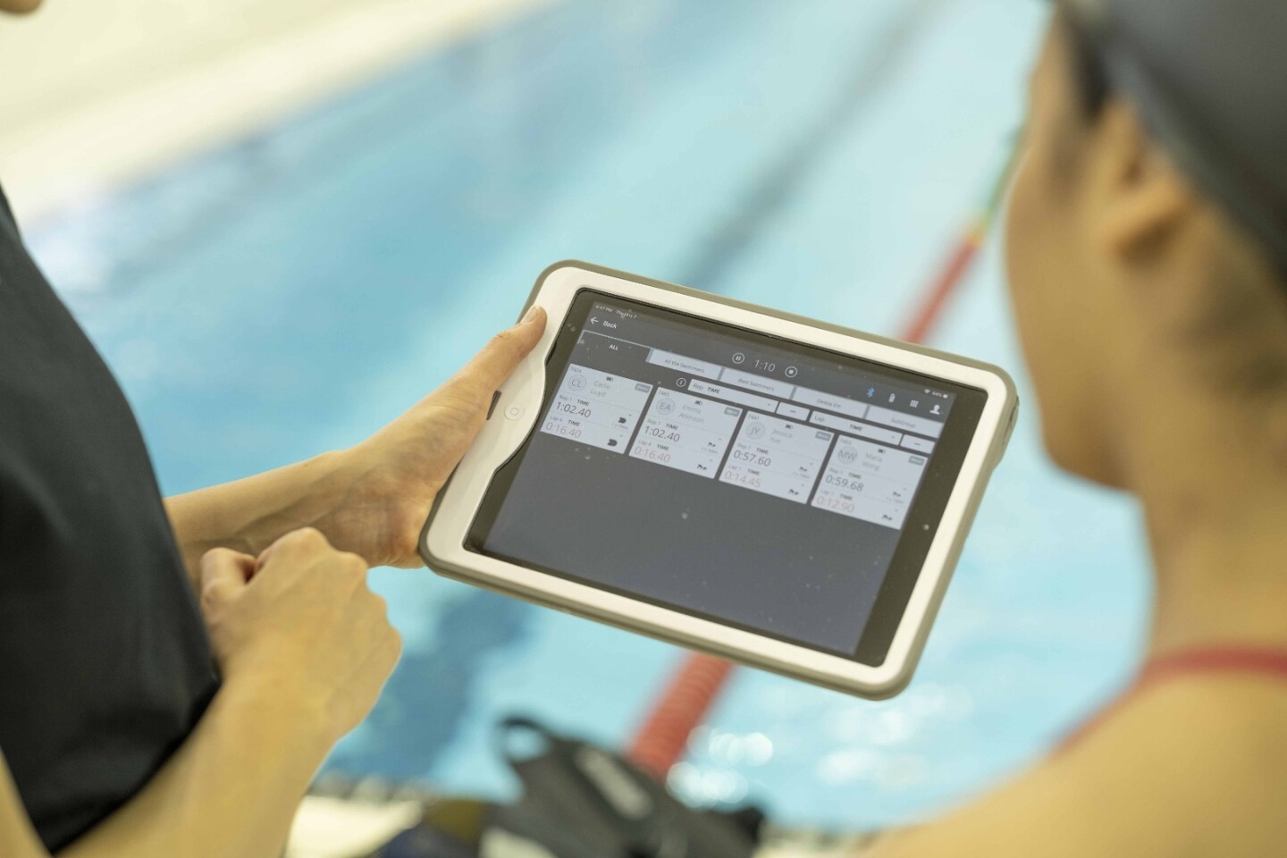 Performance analytics are displayed on the Triton 2's app