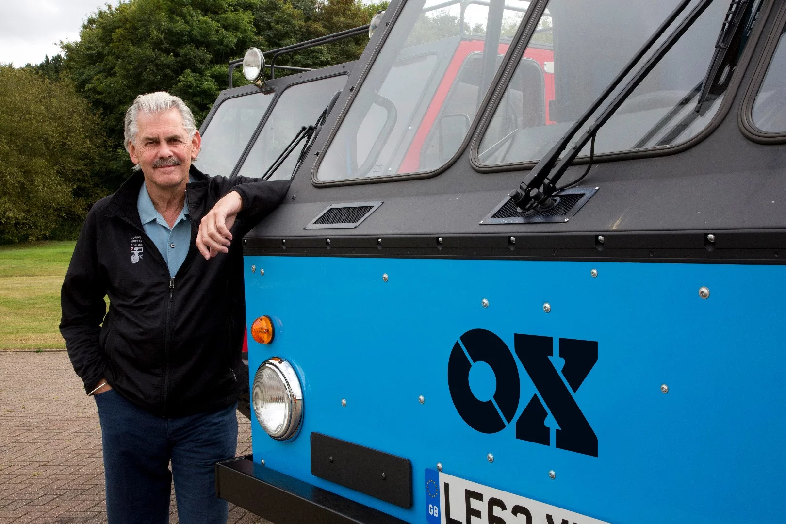 Renowned automotive designer Gordon Murray and the Ox truck