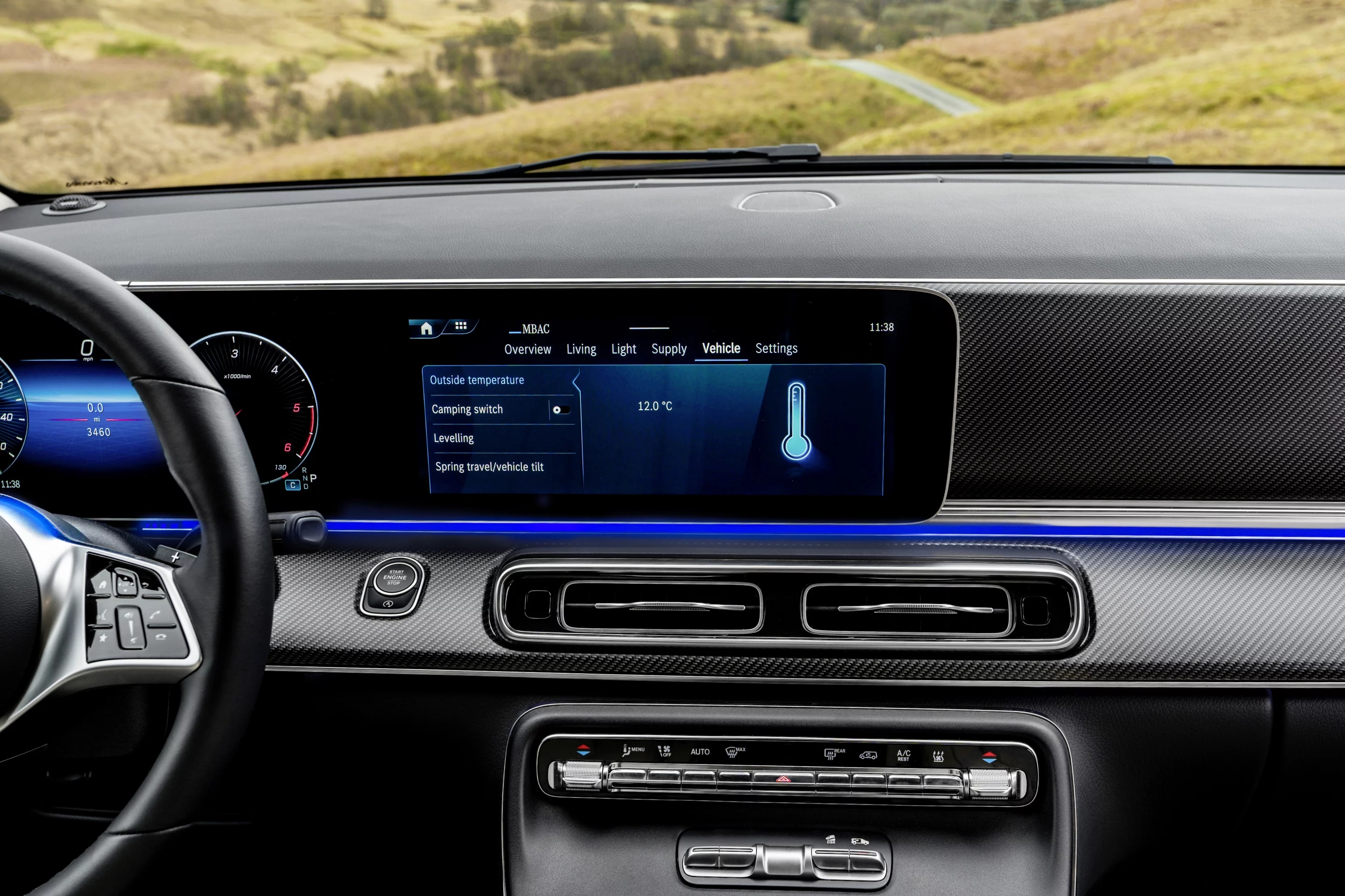 Marco Polo drivers/campers can access MBAC controls from the infotainment screen and a mobile app