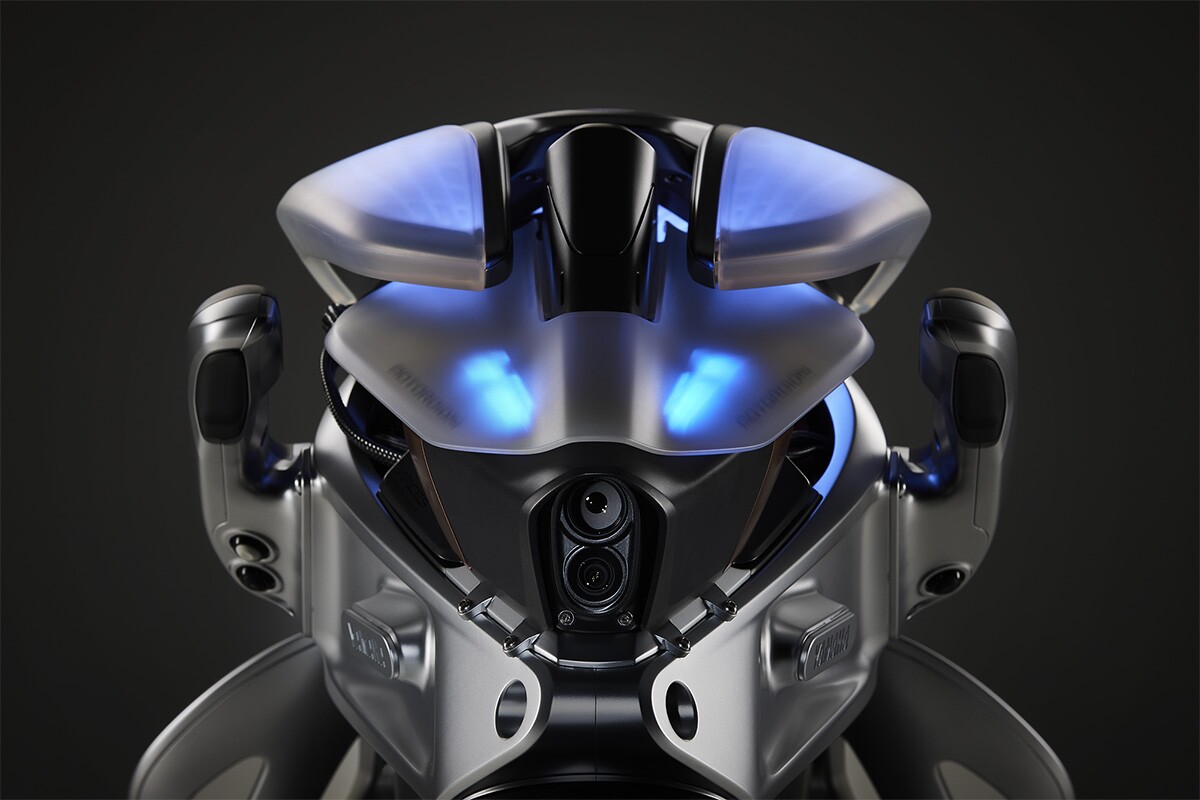 Rigid handgrips and a mean-lookin' headlight