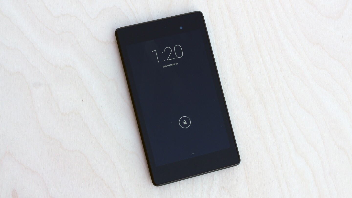 The Nexus 7 has narrow bezels, which reduce its footprint, but also make it sometimes awkward to hold in portrait mode