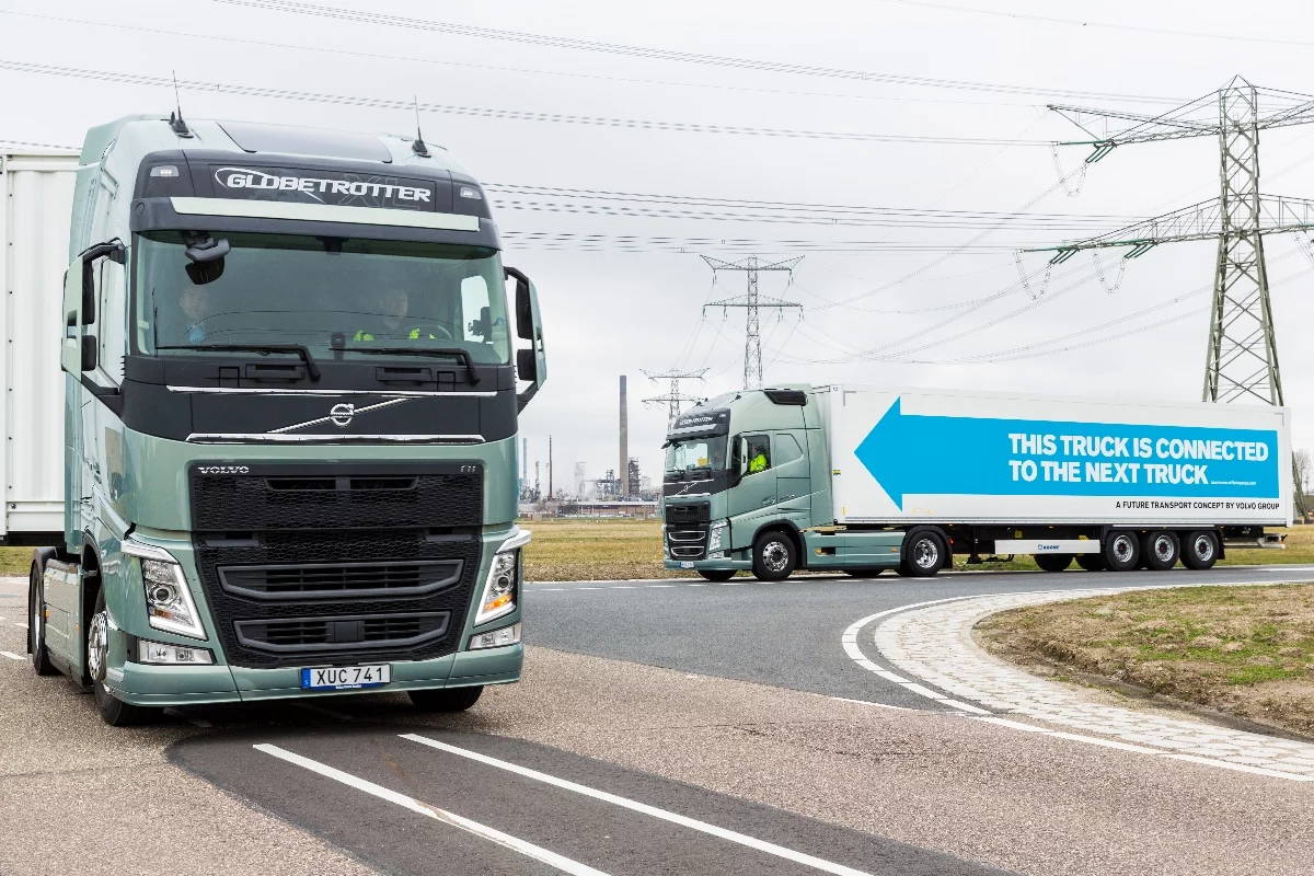 The autonomous technology used for platooning can react more quickly to changes in speed by the vehicle in front than can humans