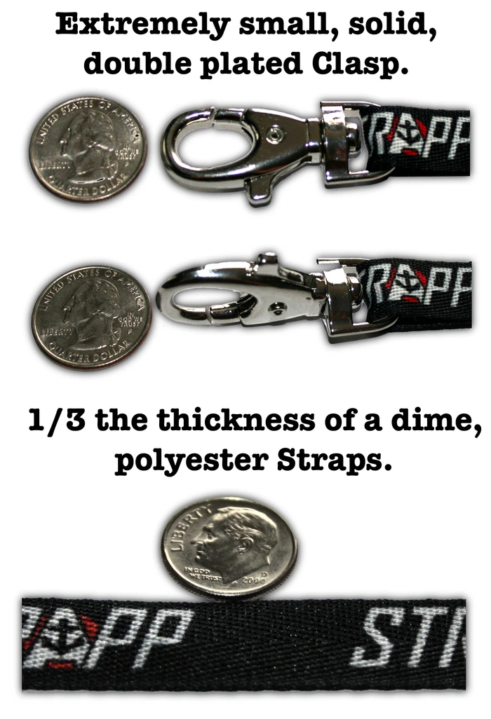 Size perspective on the lanyard and clips
