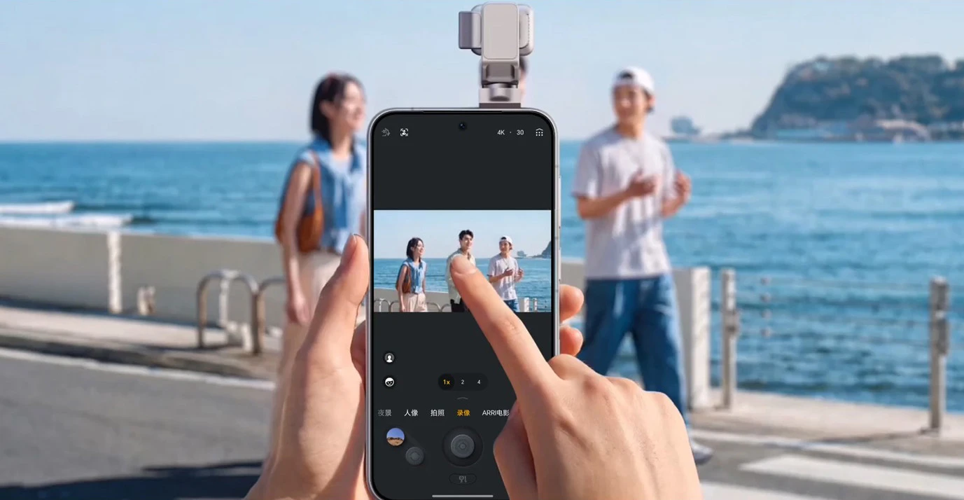 The gimbal camera features Arri image science and video capture features, while the arm helps stabilize footage and track subjects