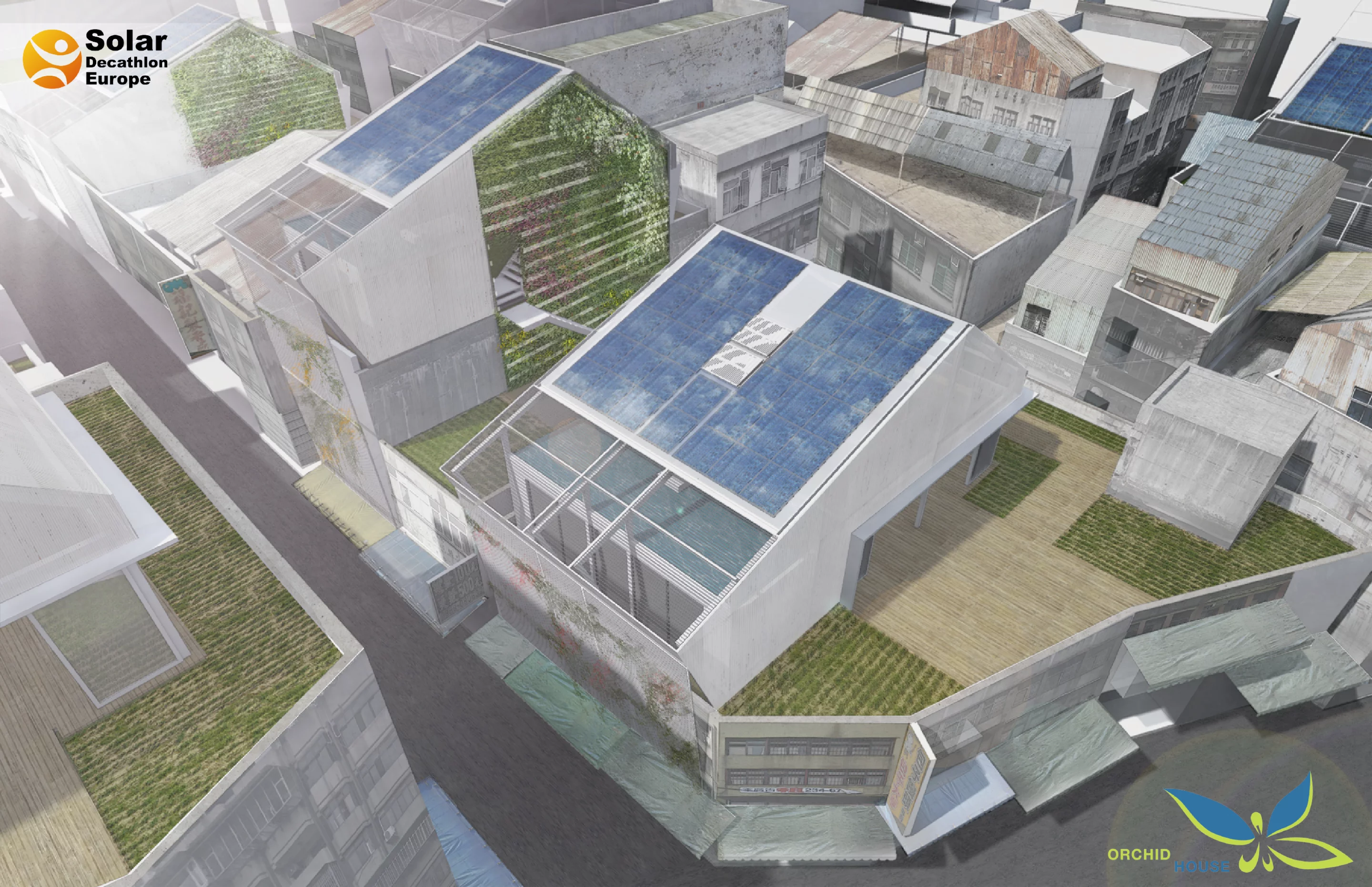 The design of the Orchid House was inspired by Tawian's innovative greenhouse technologies uses to cultivate the Orchid flower