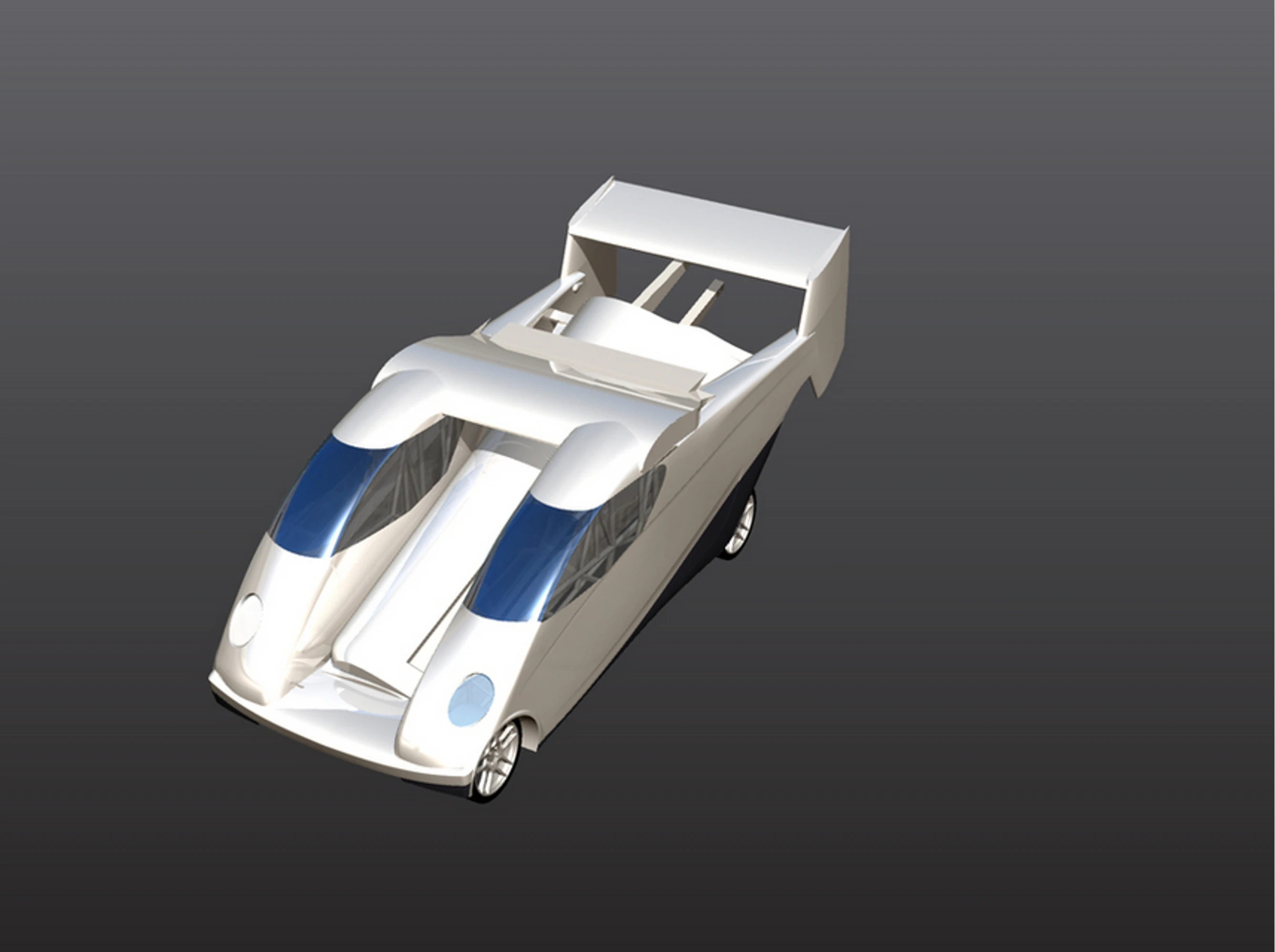 Carplane rendering showing wings stowed