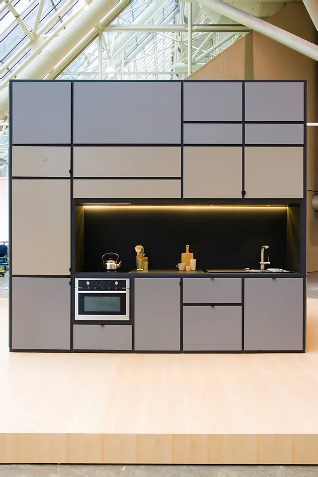 Cubitat features a fully equipped kitchen with built-in sink, oven, stove top, dishwasher, refrigerator and an enormous amount of cupboard space